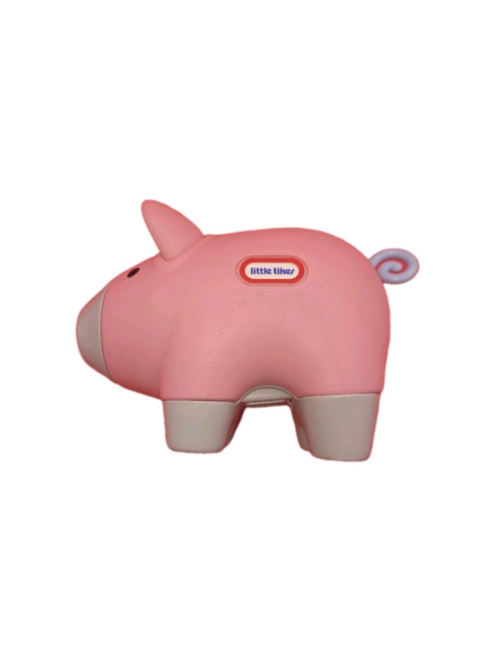 Vtg Little Tikes Piggy Bank Toy Pig Pink With Plug Coin Storage Kids Baby